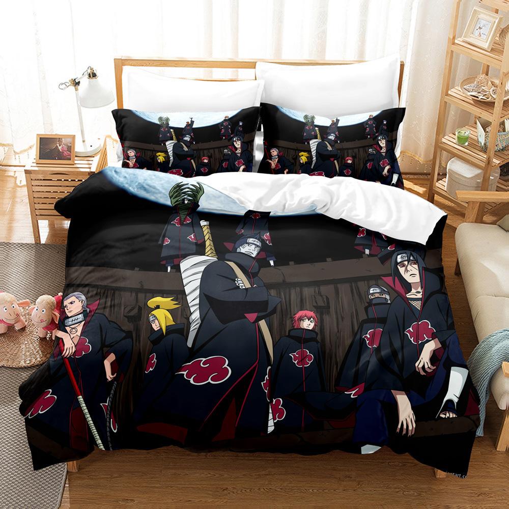Home Textiles Naruto Quilt Cover 3D Digital Printing Three-Piece Set