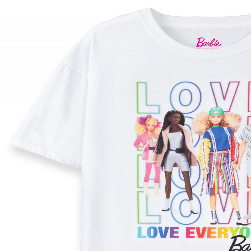 Barbie Womens Short Sleeved T-Shirt White Barbie Dolls