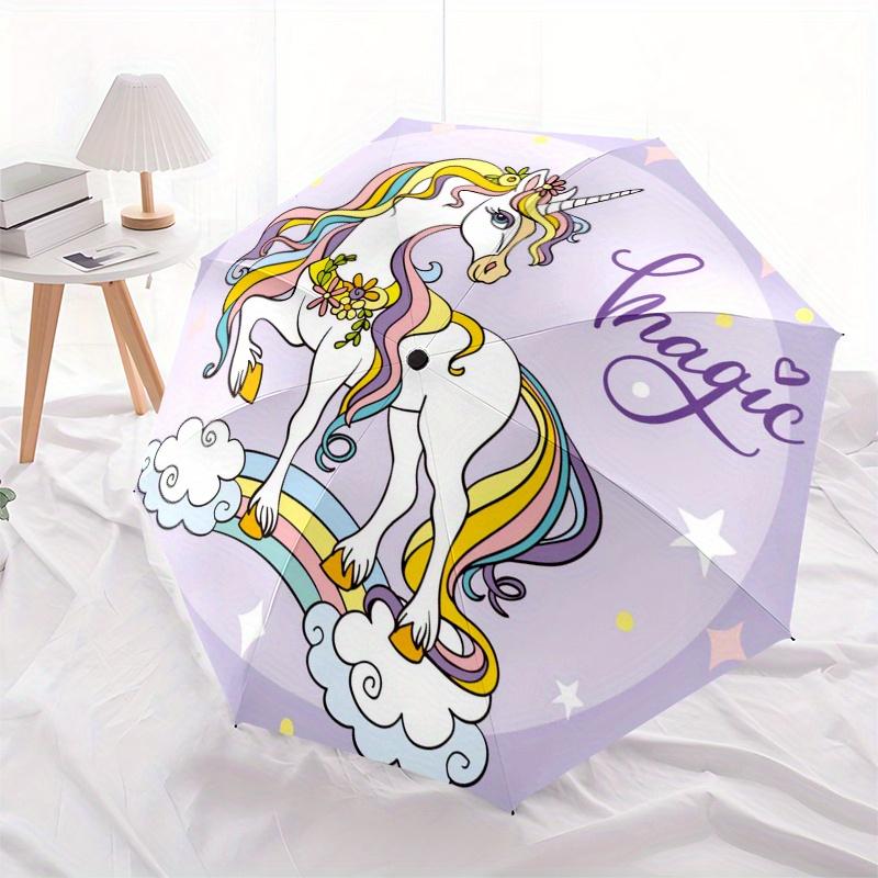 Magical Unicorn Party Supplies: Enchanted Decorations for Kids' EventsUmbrella, Portable 3-Fold Umbrella for Men & Women,Christmas Gift ES262