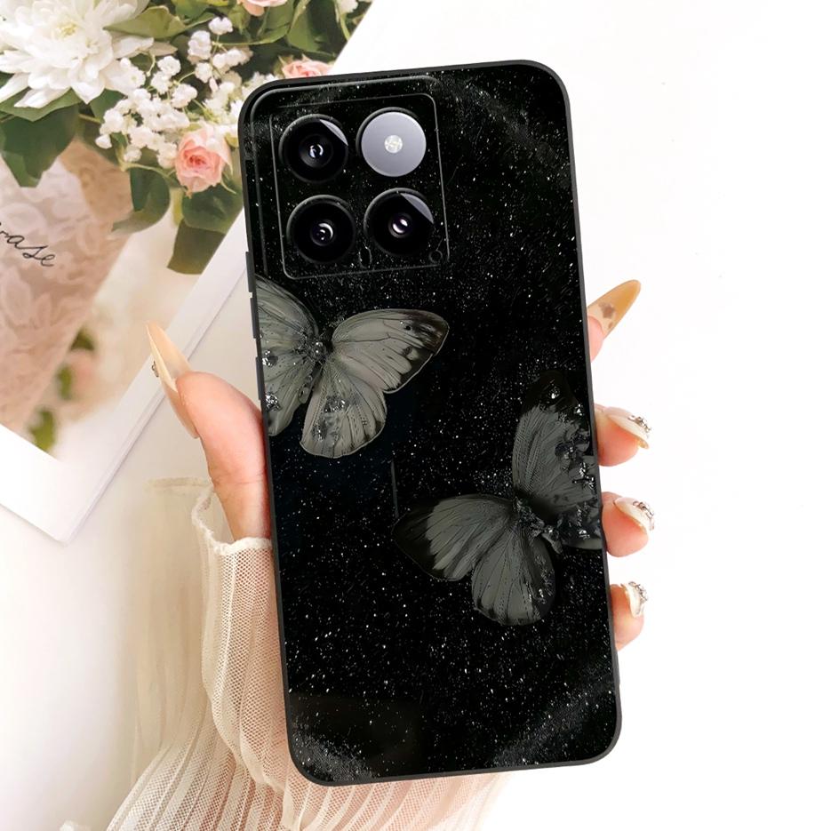 For Xiaomi Mi 14 Pro Case Cool Owl Dragon Painted Cover Soft Silicone Matte Phone Case For Xiaomi 14 Pro Mi14 5G Back Cover Bags