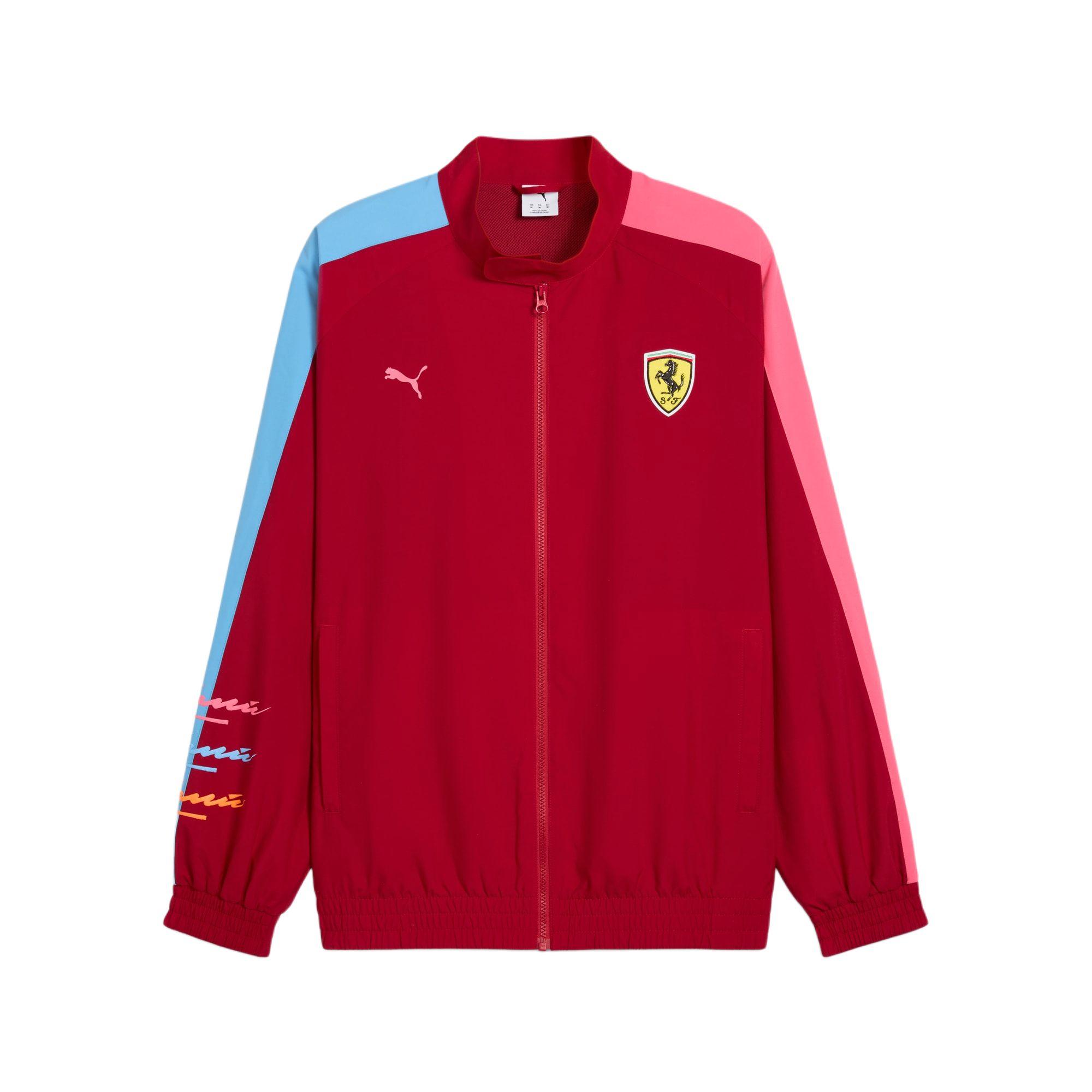

Puma Scuderia Ferrari T7 Miami Simple Loose Comfortable Long Sleeve Jacket Men jackets Deep-Red 633406-02 L