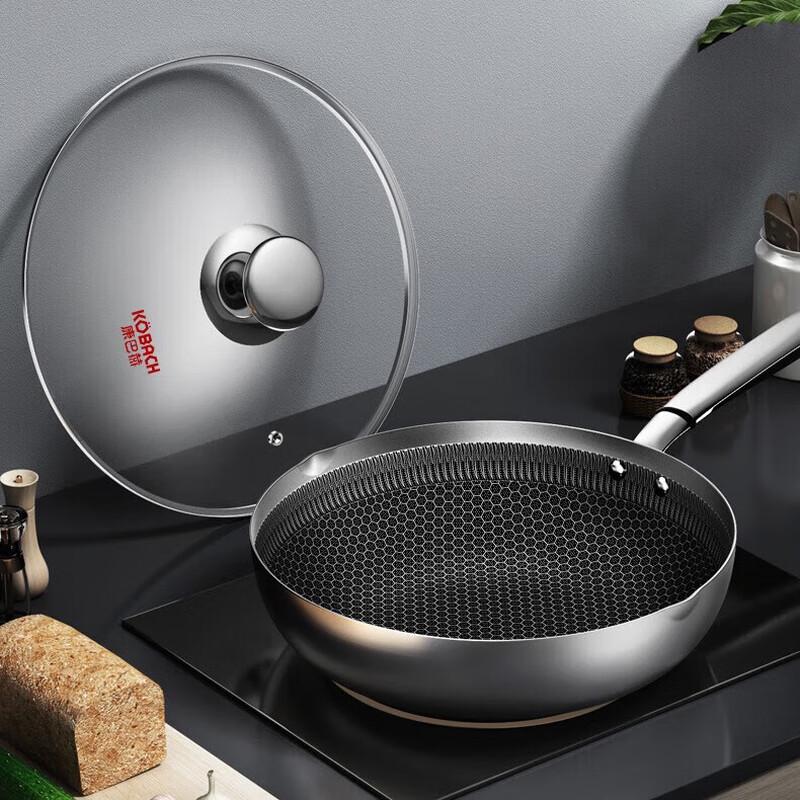 Kangbah 316L Stainless Steel Honeycomb Non-stick Wok