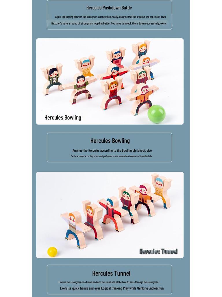 Strongman Stacking Blocks: Educational Balance Toy for Kids and Parents