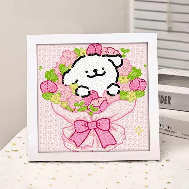 High-End Diamond Painting Diy Van Gogh Starry Sky Cat Creative Handmade Toy Table Decoration Diamond Painting With Frame