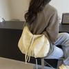 Japanese Casual Artistic Shoulder Bag Women's New Pure Color Commuter Cross-body Light Large-capacity Handbag