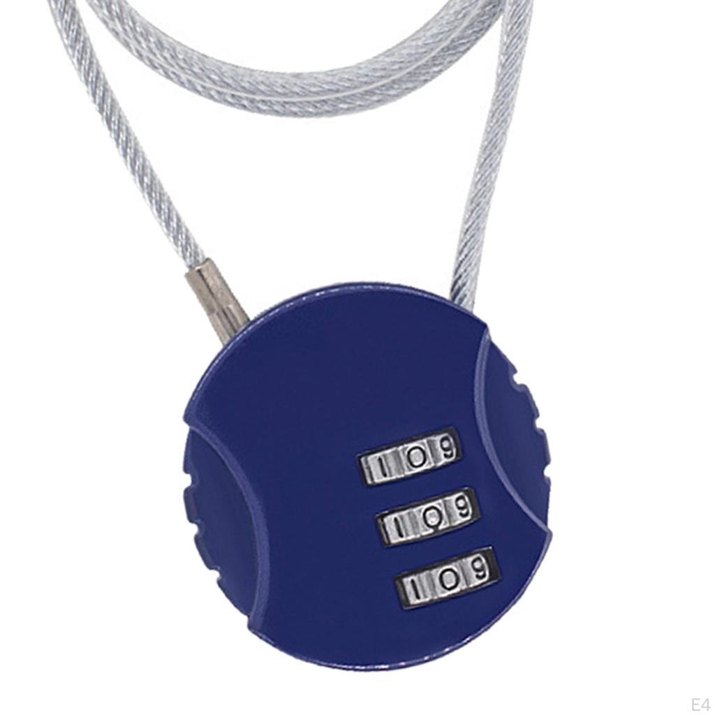 Lock, Cycling Cable 3 Digit Resettable Portable Locks for Strollers Motorbike Stroller