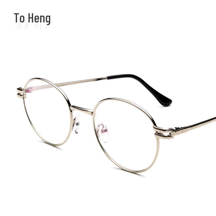 Trendy Unisex Artistic Metal Glasses Frame 2958 with Clear Lenses бронзовый