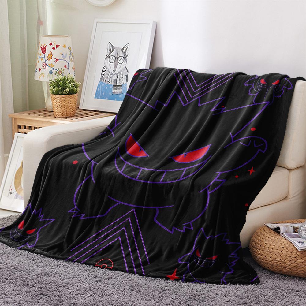 Dark Ghastly  Print Flannel Blanket, High quality Comfortable for All Seasons, Home Decor, Warmth and Comfort