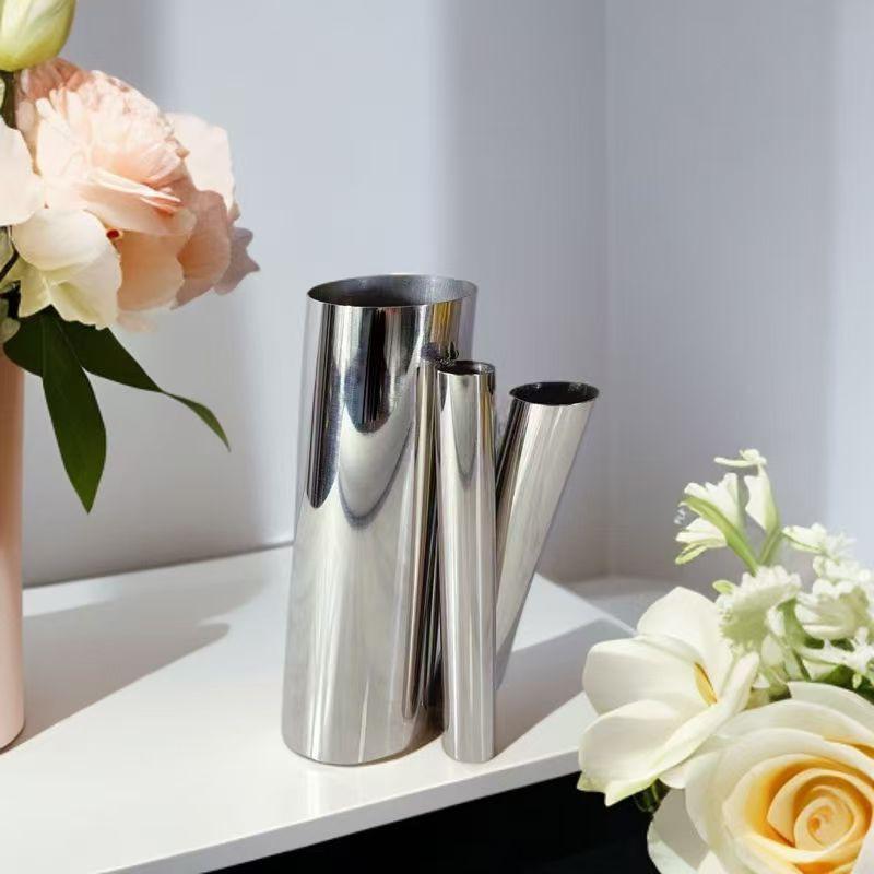Modern Minimalist Stainless Steel Tube Assembly Hydroponic Planter Decor Living Room Bedroom Dining Area