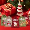 12PCS/Set Christmas Gift Bags Gift Wrapping Linen Fabrics Exquisite Party Gifts Cute Christmas