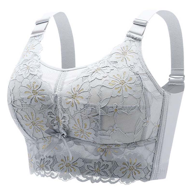 Large Breasts Show Small Without Steel Ring Latex Underwear Ladies Gathered Anti-sagging Adjustable Thin Section Bra