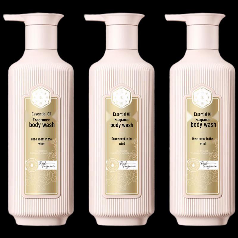 Three Flowers Duschgel mit ätherischem Öl mit Rosenduft