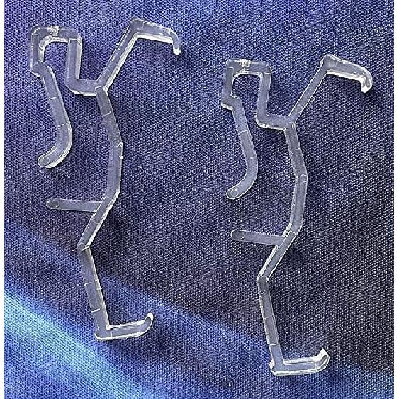 Valance Clips 20pcs 2.5inch Clear Plastic Hidden Retainer Holder Clip for Window Blind Valance,Horizontal Faux & Wood Blinds Parts