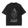 Devil May Cry T Shirt Washed Oversized Streetwear Hip Hop Vintage TShirts for Men Women Clothing Short Sleeve Cotton Tee Shirt