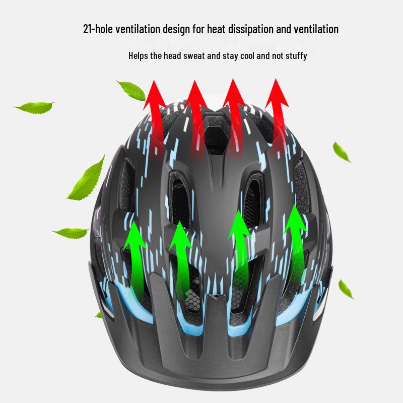Adjustable Integrated Cycling Safety Helmet with Taillight and Cross-border Certification