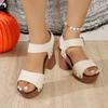 Summer New High-heeled Sandals with Fish Mouth Sandals High-heeled Casual Sandals