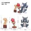 PVC Sleeping Tom and Jerry Car Ornament, Sweet Sleep Dolls for Car Interior Decoration, Cute Cartoon Dashboard Figurine