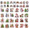 6pcs 2D Flat Xmas DIY Diamond Art Refrigerator Sticker Diamond Art Kits Crystal Refrigerator Magnet for Home Kitchen Decoration