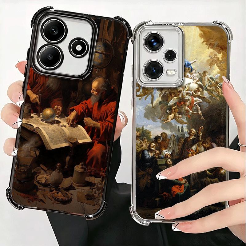 Renaissance Ästhetik Kunst Malerei Weiche Handyhülle Für Xiaomi Redmi Note 14 15 Pro Plus 13 12 11S 11T 5G 10 9S 9 Beschichtung Anti-F