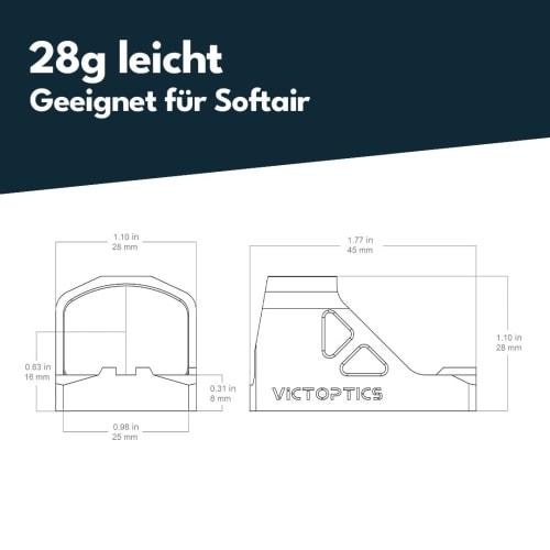 Vector Optics SRD 1x20x25 RDSL33 VictOptics [2025 Model] with Automatic Brightness Adjustment