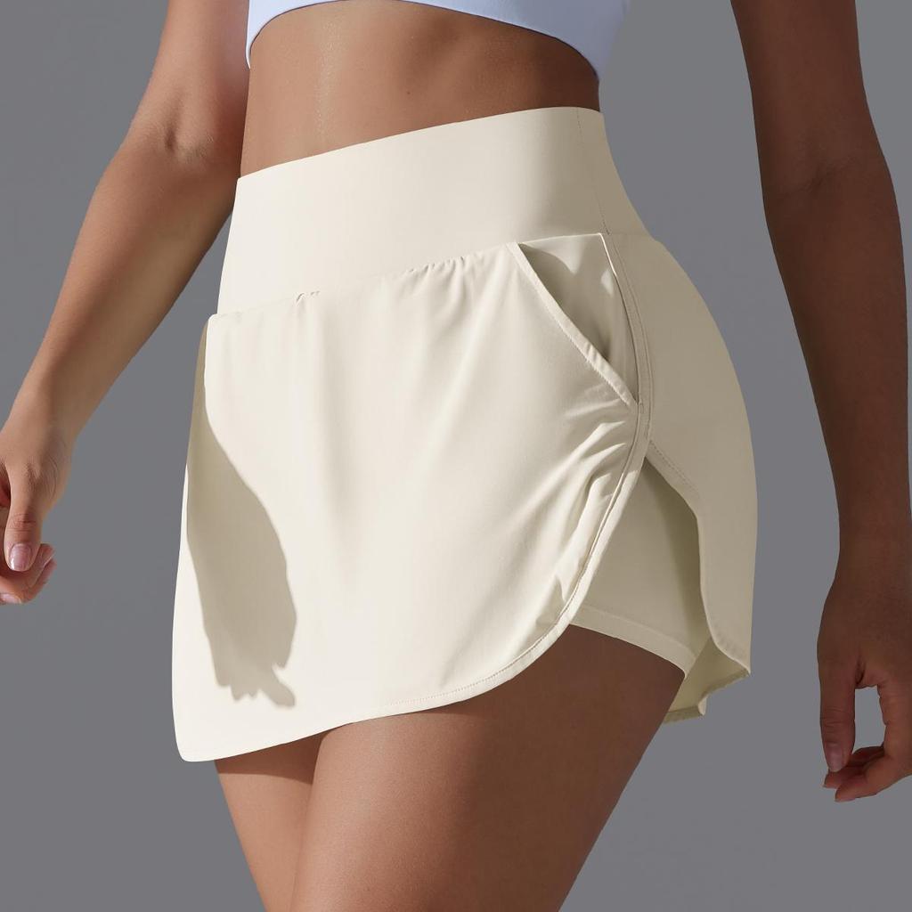 Women Yoga Short Skirts With Porkets Elastic Slim High Waist Sports Skirts Black Summer Hot Girl Skirts