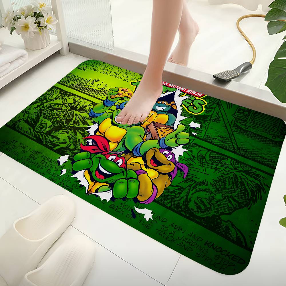 Anime N-Ninja Turtles Door Mat Washable Non-Slip Living Room Sofa Chairs Area Mat Kitchen Doormat Area Rug