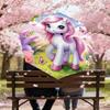 1PC Unicorn Fantasy Umbrella-8-Rib Reinforced Portable Folding Travel Suitable for All Seasons Outdoor Daily Use-J320