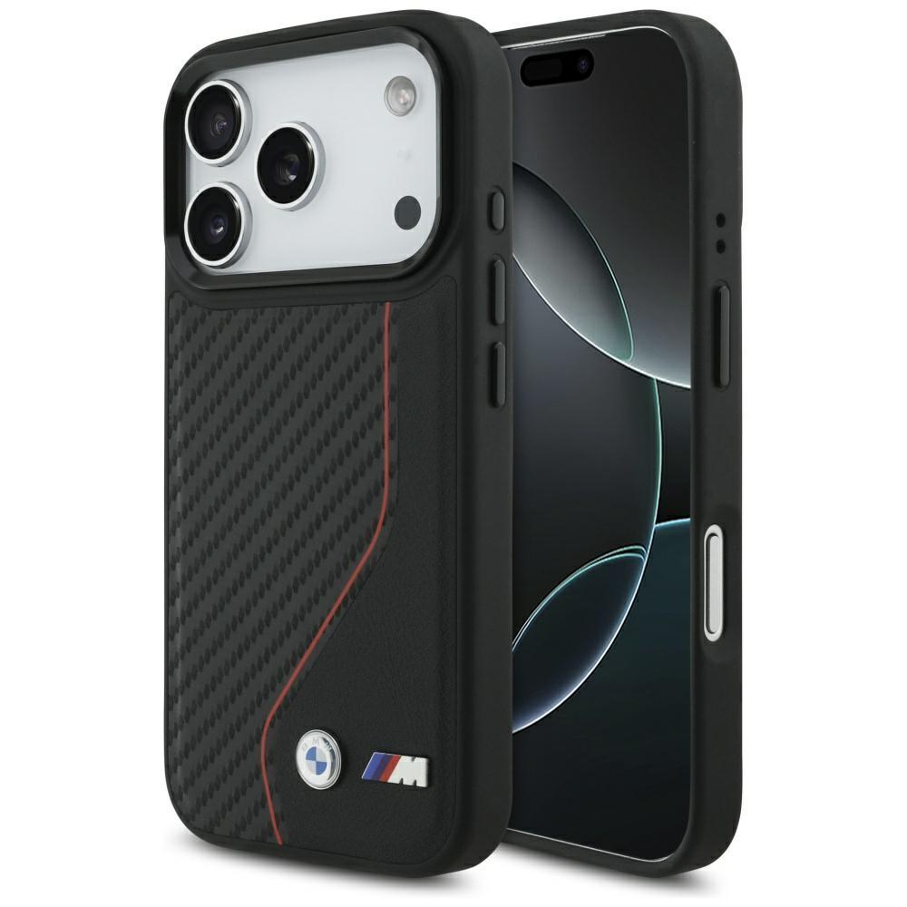BMW M Carbon Line & Logo MagSafe Hülle für iPhone 17 Pro Rot