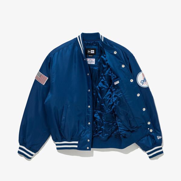 New Era Mlb La Dodgers Authentic Stadium Jacket Blue