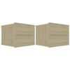 VidaXL Bedside Tables 2 Pcs Sonoma Oak 40 X 30 X 30 Cm Chipboard