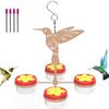 M-Modern-Hummingbird Feeders For Outdoors Hanging Plastic Hummingbird Feeders Imitation Of Flowers Detachable Bird Feeders