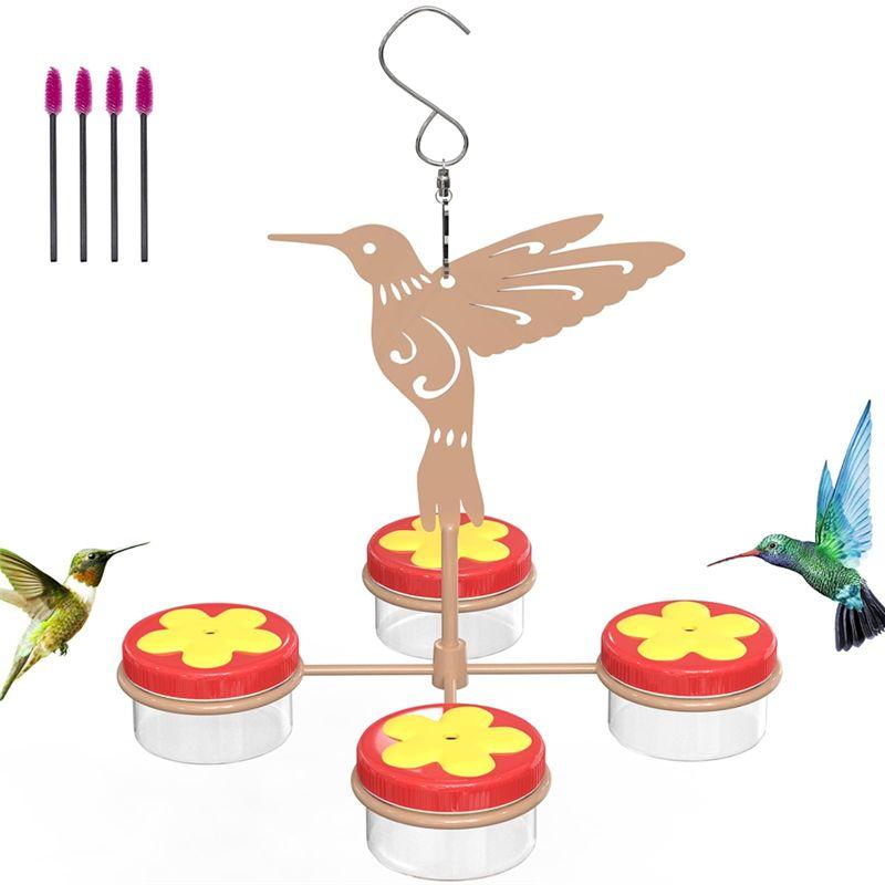 M-Modern-Hummingbird Feeders For Outdoors Hanging Plastic Hummingbird Feeders Imitation Of Flowers Detachable Bird Feeders