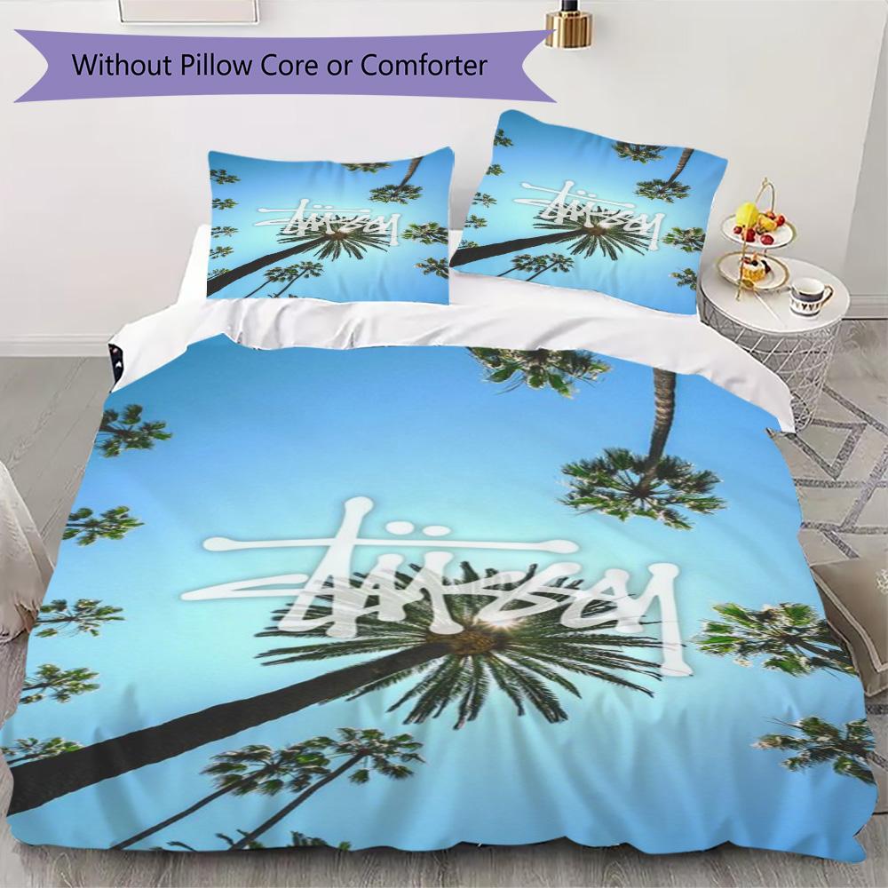 Neon Graffiti Logo 3Pcs Bedding Set, Colorful Glow Street Art Duvet Cover with 2 Pillowcases