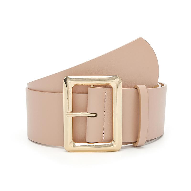 

Ретро Щедрая пряжка Модный женский широкий пояс для платья Декоративный пояс 105x5.8cm розовый