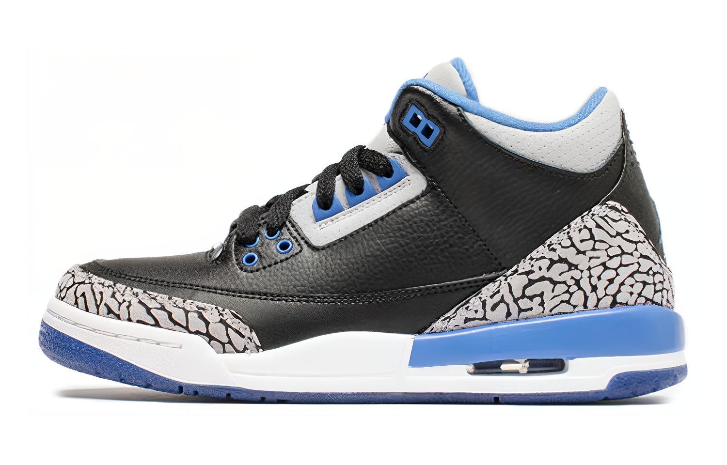 Jordan 3 Retro Sport Blue GS 398614-007 35.5