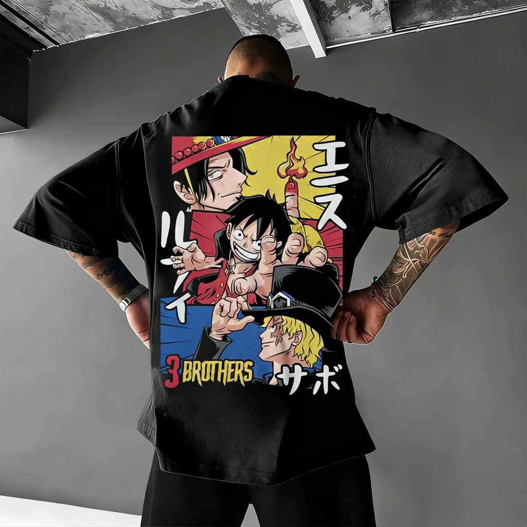 One Piece Anime 3 Brothers Ace Luffy Sabo Printed Tshirt Unisexs And Unisexs Tshirt Unisexs Top Sports Tshirt Unisexs Tshirt Tee