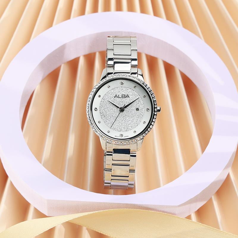 SEIKO ALBA Quartz Movement Stainless Steel Strap Watch Women's Watch Silver Dial AH7W31X1