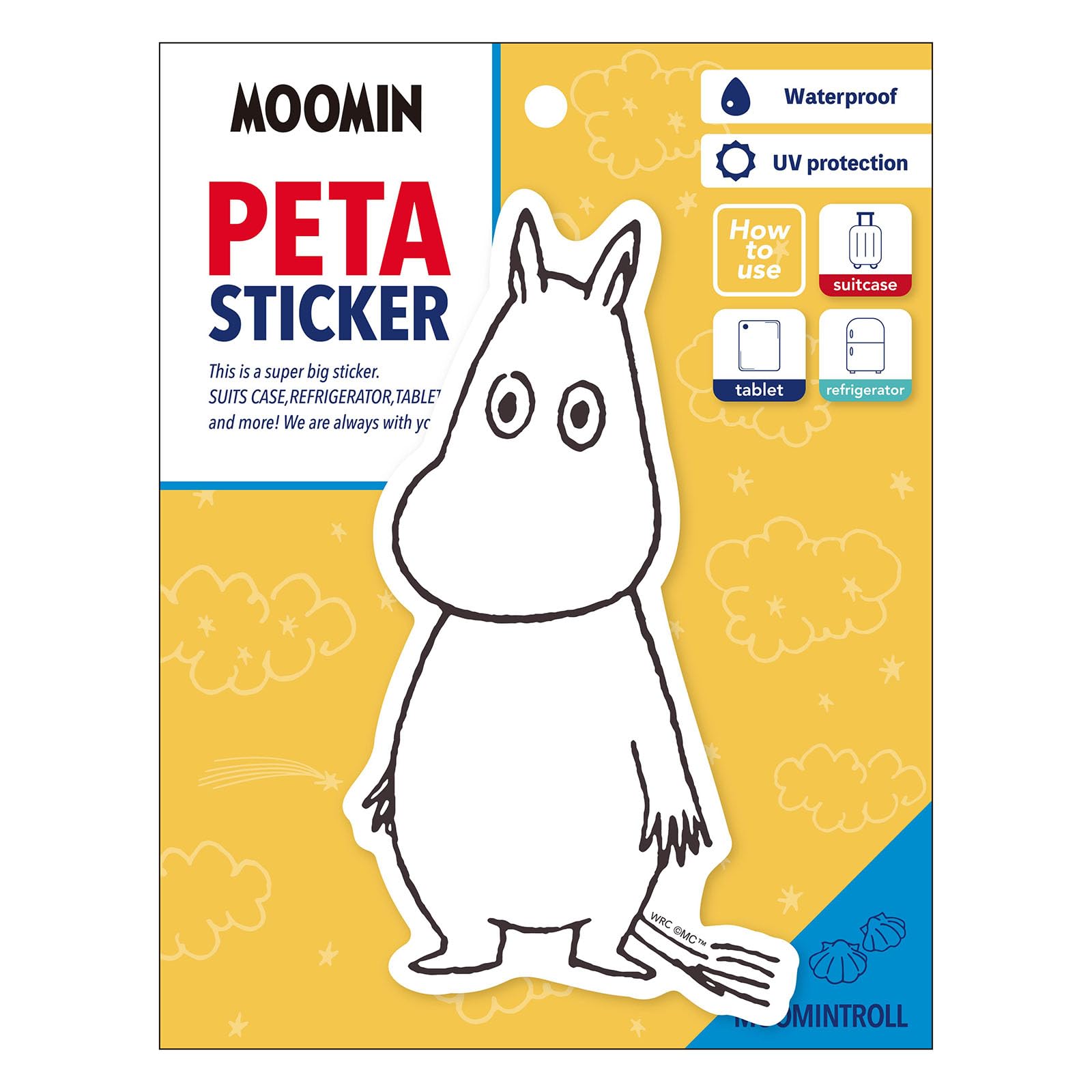 

World Craft Moomin Sticker PETA Sticker Moomin MOSC-P550 білий