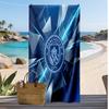 Asciugamano da Spiaggia Stampato Manchester City Asciugamano Morbido ad Asciugatura Rapida Coperta da Spiaggia Rettangolare Grande Portatile per Viaggio Piscina