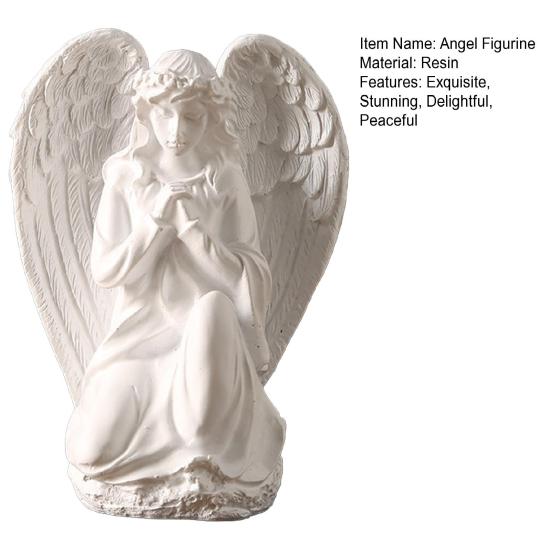Estatua de Ángel de la Guarda Resina Figura de Ángel Pequeño Recuerdo Curación Simpatía Regalo para Estante Hogar Sala de Estar Escritorio Oficina Decoración