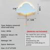 Durable Battery-Operated Floating Cloud Wall Lamp LED Nursery Decor Hanging Night Lights Wall Light for Baby Nursery
