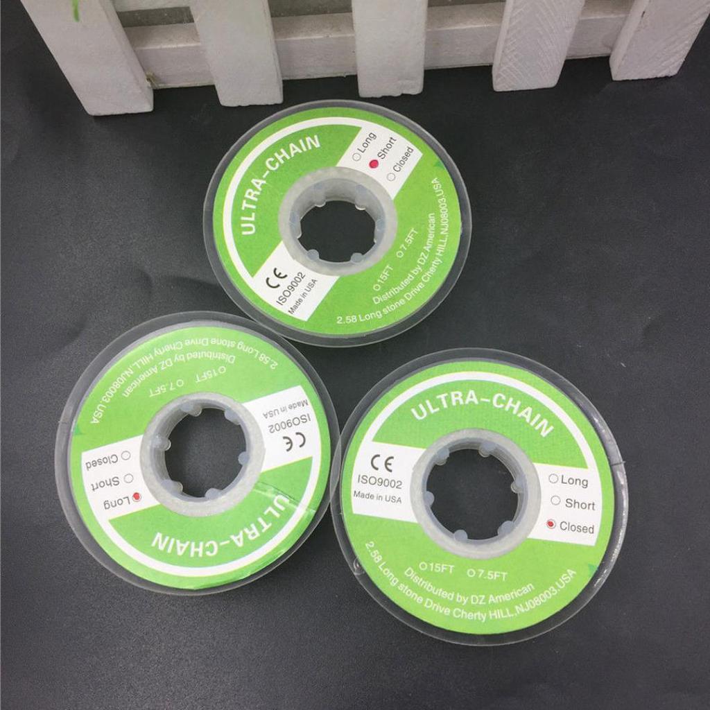 Zubařská pomůcka Ortodontická elastická čirá pryžová páska Ultra Power Chain 3 typy