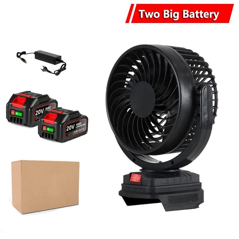 21V Kleiner Tragbarer Tisch-Camping-Ventilator Gebläse Kabelloser Wiederaufladbarer Ventilator Outdoor Lithium-Batterie Elektrischer Ventilator