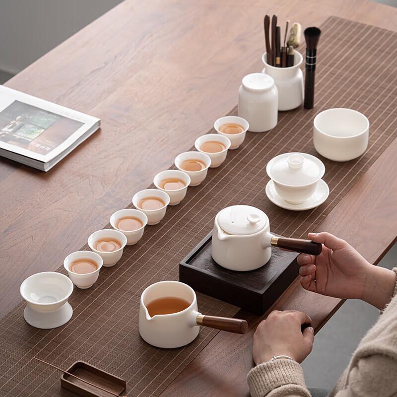 Dehua China White Ceramic Gongfu Tea Set