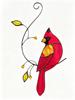 Modern Handmade Stained Glass Cardinal Suncatcher Red Bird Window Hanging Home Wall Art Decor Creative Gift