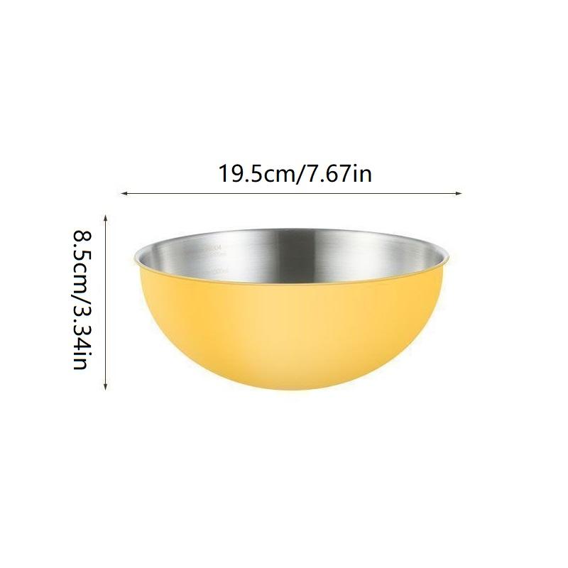Stainless Steel Salad Mixing Bowl With Scale For Household Kitchen Knead Dough Baking Cooking Cream Tableware