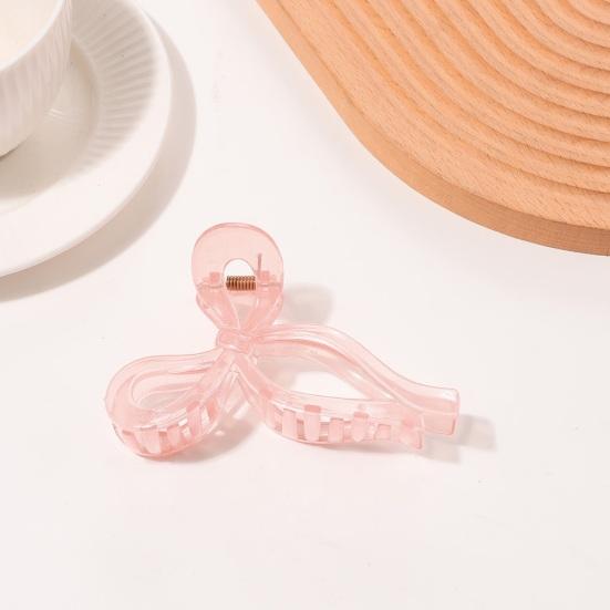 Hair Claw Transparent Bowknot Shape Anti-slip Teeth Hair Claw Lightweight Back Head Hair Clip Versatile Hair Accessory