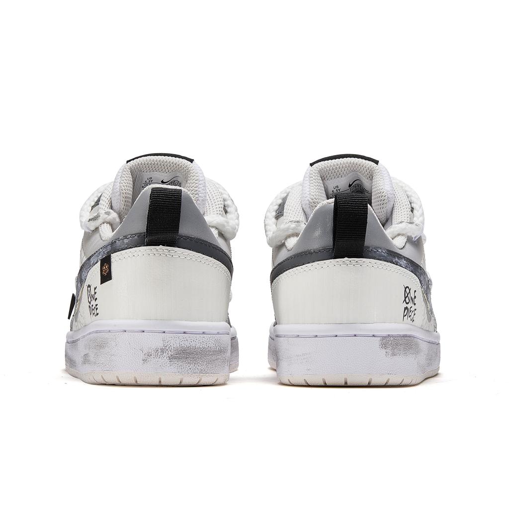 Nike Court Borough 2 Nautical Storm Cushioning, Wear Resistant Low top Skateboard Shoes Women's Gray FJ7692-191(Team177--BOX)