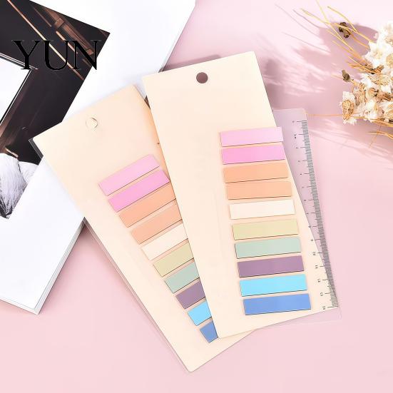 Book Annotation Tabs Index Sticker with Built-in Scale Ruler, Morandi Color Transparent Portable Ruler Set PET Page Markers, Compact Writable