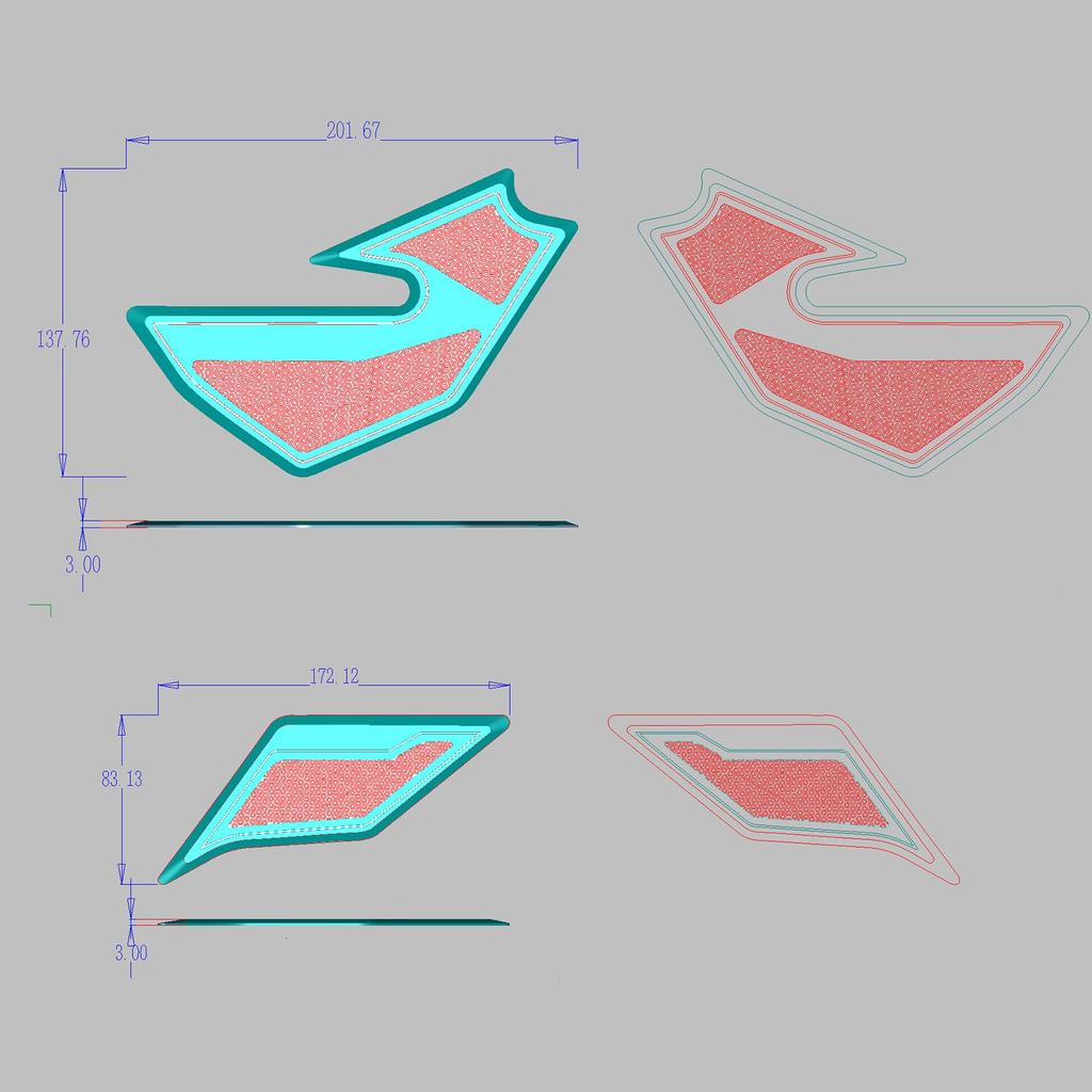 BYEMTTY 3D Traction Pad Tank Kit for Yamaha Tenere 700 (2025-)